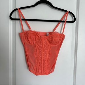 UO out from under lace corset top